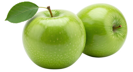 Isolated Two green apples
