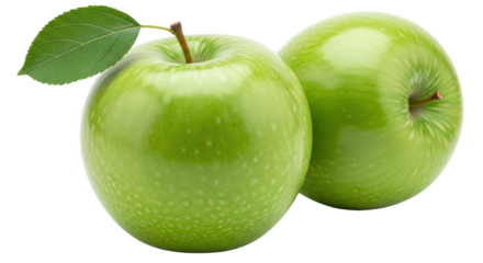 Isolated Two green apples