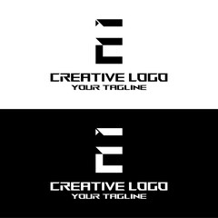 creative letter logo e design vector