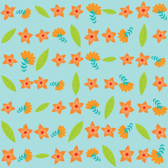 Florar Pattern. Abstract Floral Background Design with Artistic Botanical Elements