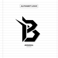 Minimalistic B Alphabet Logo Design with Clean Lines