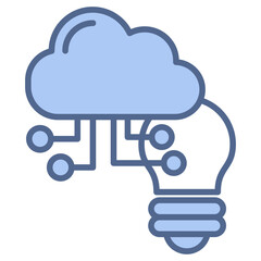 Artificial Creativity Blue Icon