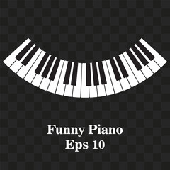 Fototapeta premium Piano Keyboard, key. Musical background. Melody. Instrument. Set. Sound. Classical instrument. Eps 10. Synthesizer, club