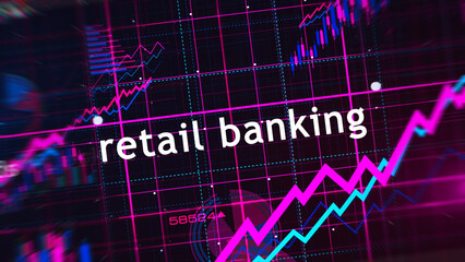 Retail banking money business charts and graphs diagram