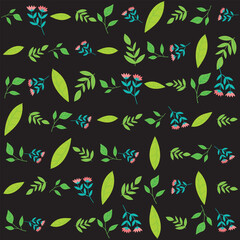 Florar Pattern. Abstract Floral Background Design with Artistic Botanical Elements