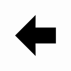 arrow left icon vector sign
