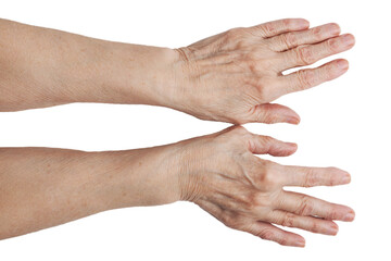 Hands of an old man.