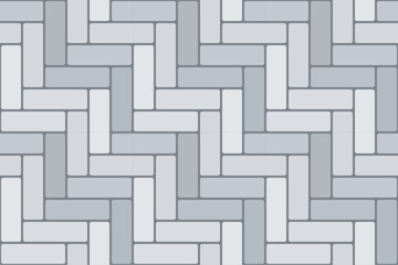 Herringbone grey tiles seamless pattern. Natural stone design. Vector.