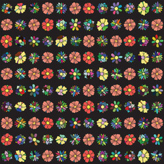 Florar Pattern. Abstract Floral Background Design with Artistic Botanical Elements