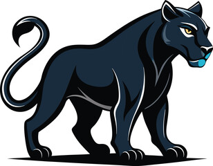 A captivating collection of stylized panther illustration