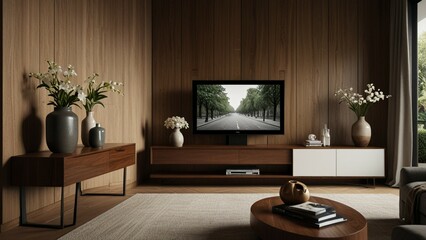 Stunning 3D rendering of modern and stylish interior design