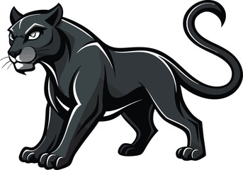A captivating collection of stylized panther illustration
