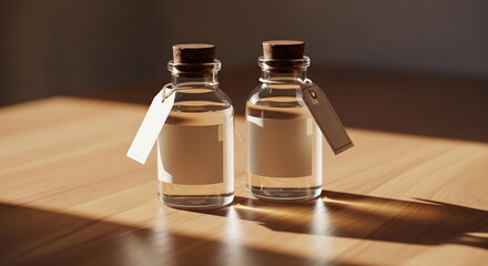 Glass Dropper Bottles with Tags