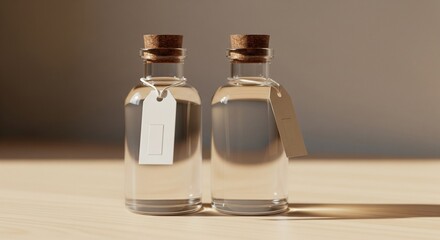 Glass Dropper Bottles with Tags