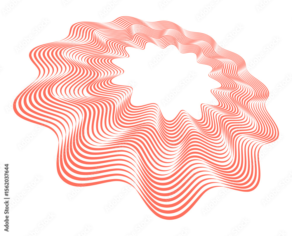 Fototapete vector illustration of an abstract background with clouds design element wave lines guilloche curve 