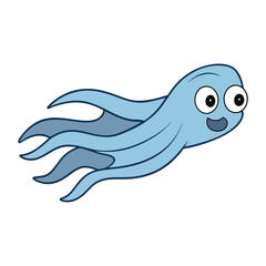 Vector silhouette illustration of a ghost flying at high speed