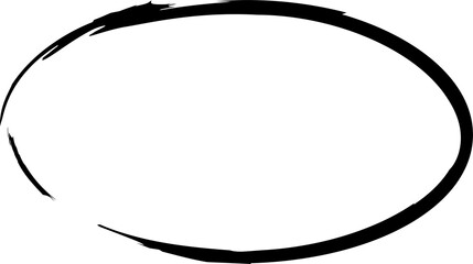 Set of oval grunge frames. Grunge empty