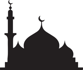 Simple Silhouette of a Mosque