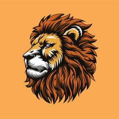 Lion Head Vector Illustration