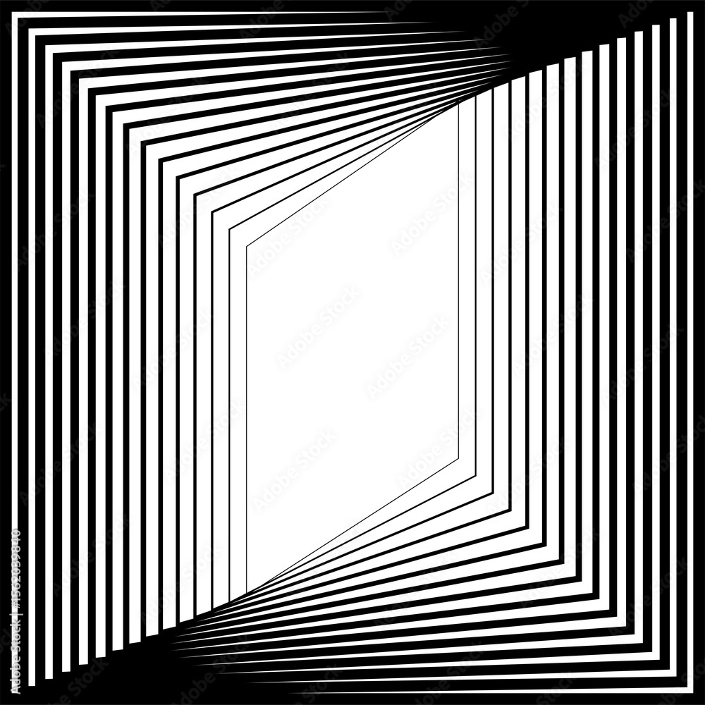 Poster square blend line effect geometric shapes. gradient frames