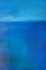 Abstract empty seascape with skyline and space for text. Original painting turquoise blue water surface background. Profound and vastness concept