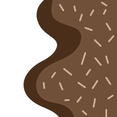 An abstract brown shape with a sprinkle pattern for a fun texture.