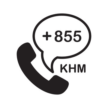 Cambodia Phone Number Icon | Dialing Code