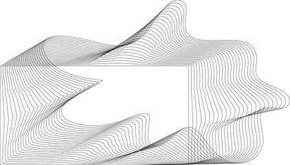 Rectangle blend line with fluid shape. Futuristic technology concept