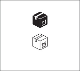 Delivery box icon, modern flat outline