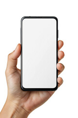 Hand Holding Smartphone Mockup Blank Screen for App Presentation