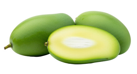 Isolated Green Mangoes