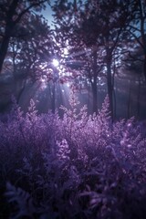 Obraz premium morning mist in the forest