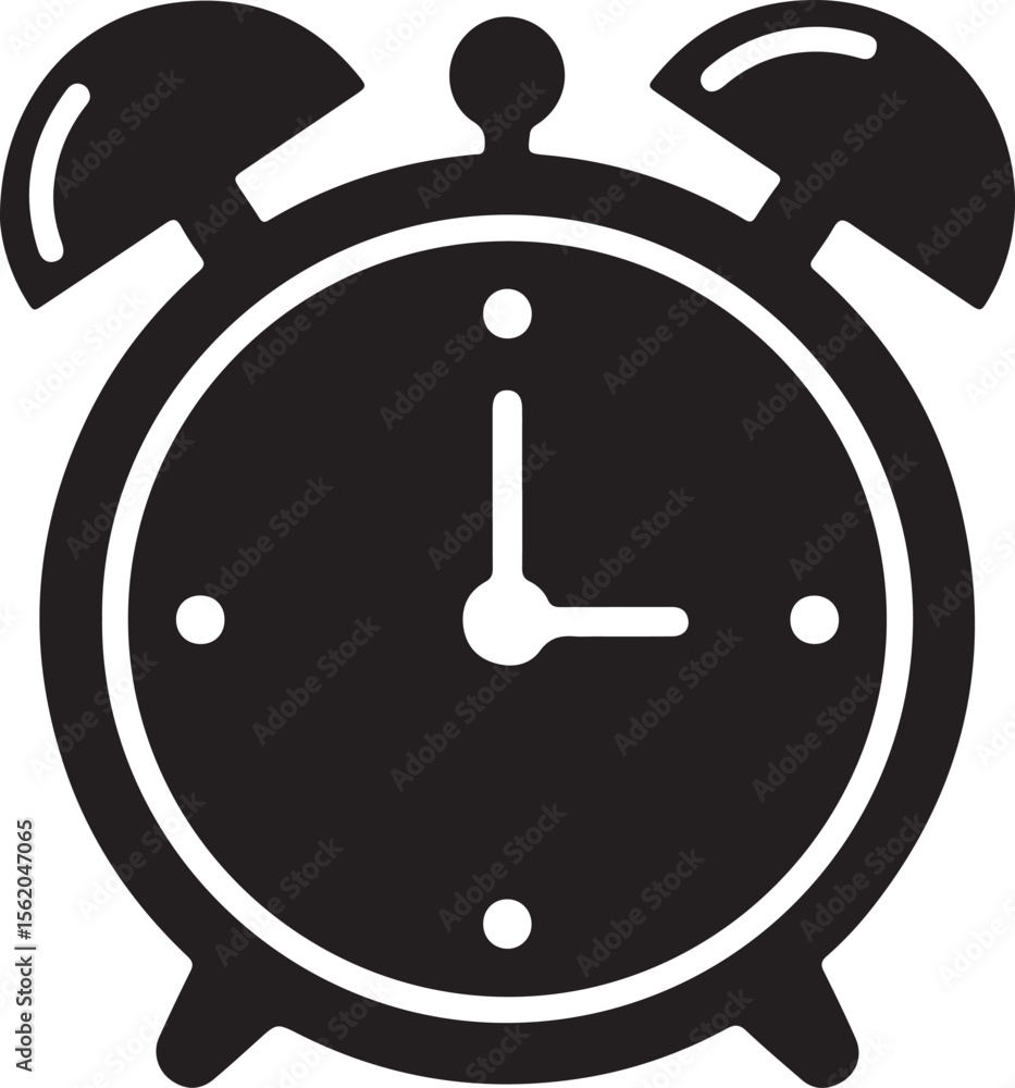 Poster retro alarm clock vector illustration: a timeless symbol of an hour-tracking device