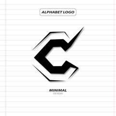 Minimalistic C Alphabet Logo Design with Clean Lines