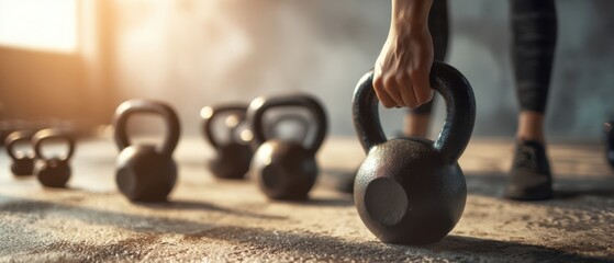 The kettlebell workout emphasizing strength and motivation in a modern gym setting.
