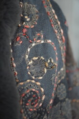 Traditional Kashmiri Fur shawl displayed