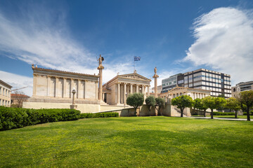 The building of the Academy of Athens in sunny day