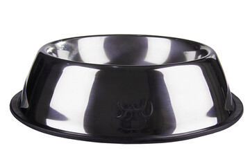 stainless dog bowl isolated on transparent. png image