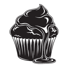 Baked comfort made visual – Muffin silhouette styled with cozy Muffin vector – Muffin illustration

