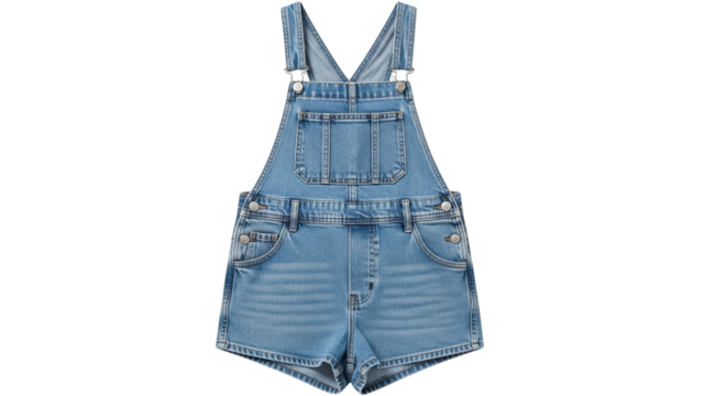 Isolated Denim Overalls
