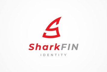 Initial Letter S Sharkfin Logo, modern Letter S with sharkfin combination, vector illustration