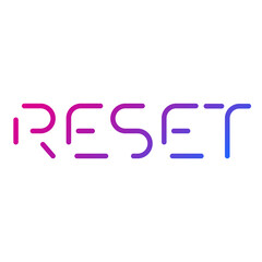 Reset icon logo, line letters design