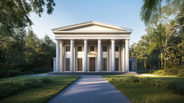 Neoclassical Mansion in a Verdant Setting