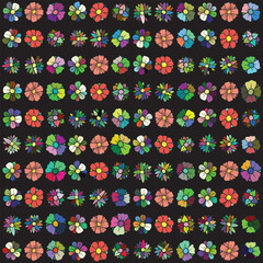 Florar Pattern. Abstract Floral Background Design with Artistic Botanical Elements