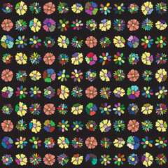 Florar Pattern. Abstract Floral Background Design with Artistic Botanical Elements