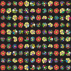 Florar Pattern. Abstract Floral Background Design with Artistic Botanical Elements