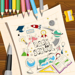 illustration of back to school background
