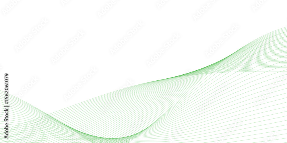 Wall mural abstract wavy information technology smooth wave lines background. design used for banner, presentat