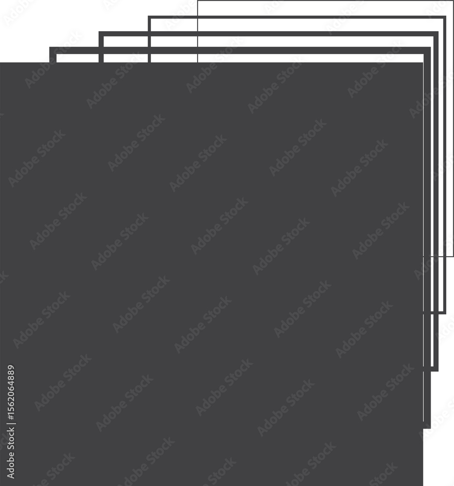 Poster square black gradient frame with blended line effect. geometric shape