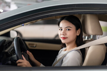 Young women in China driving vehicles for outings